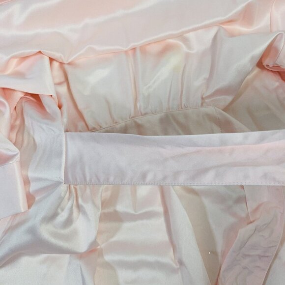 Cabernet Satin Pink Wrap Robe Sz M Kimono 3/4 Sleeve Loungewear Bathrobe Spa Vtg - Picture 8 of 14